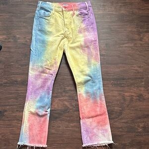 MOTHER Colorful Tie-Dye Women Jeans